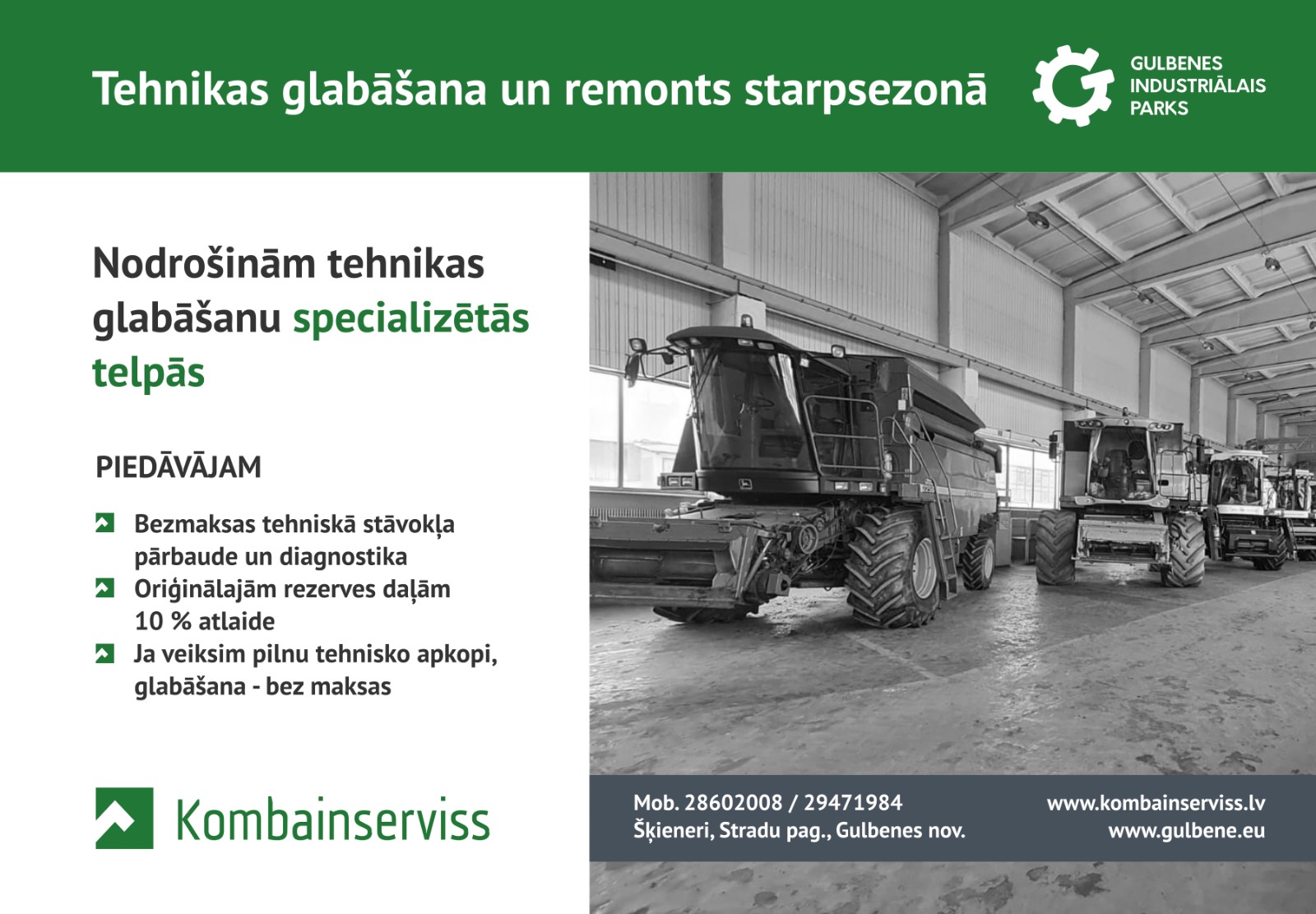 Tehnikas glabāšana un remonts starpsezonā